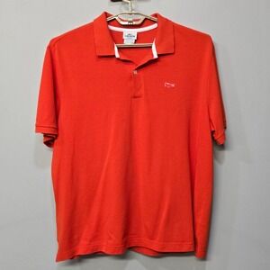 Lacoste Polo Shirt Size 8 US XXL Orange Croc Logo Retro 80 Preppy Casual‎ Sporty